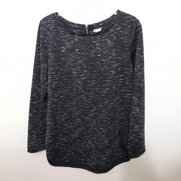 Merona Sz M Long Sleeve Zip Back Top - Picture 1 of 7